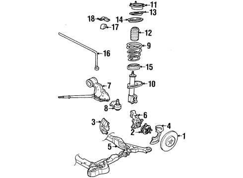 1988 Buick Reatta Caliper Asm,Front Brake (W/O Brake Pads) (Remanufacture) Diagram for 19140966