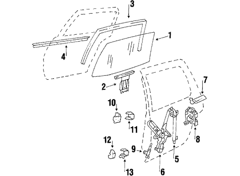 1984 Oldsmobile Omega Door & Components, Electrical Diagram 2 - Thumbnail