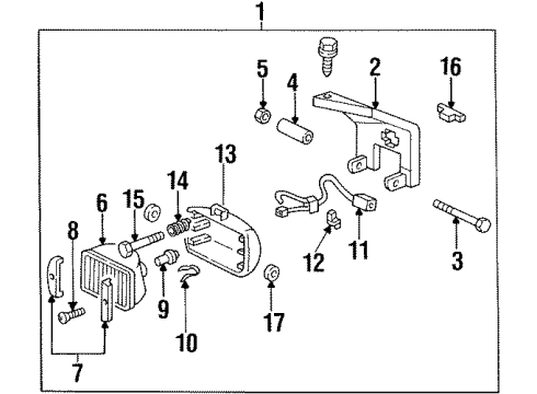 1992 GMC K2500 Fog Lamps Diagram 2 - Thumbnail