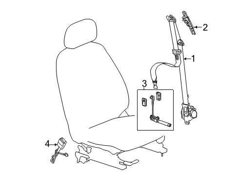 2019 Chevy Blazer Front Seat Belts Diagram