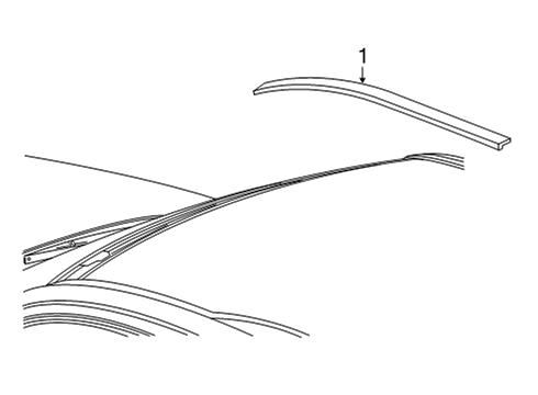 2023 Cadillac Escalade Exterior Trim - Roof Diagram 1 - Thumbnail