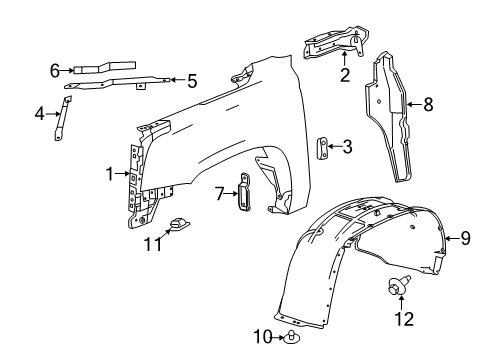 2017 Chevy Tahoe Fender & Components Diagram