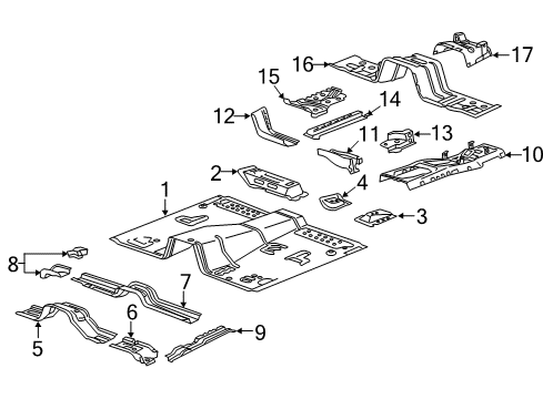 2016 Chevy Colorado Front Floor Diagram 1 - Thumbnail