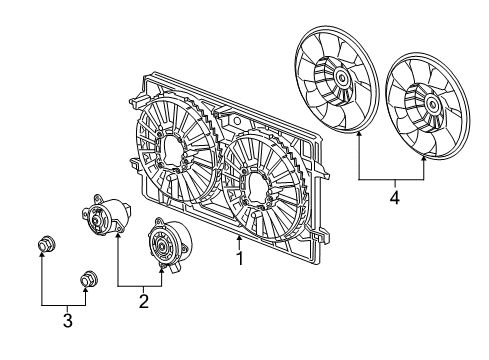 2008 Chevy Malibu Nut,Engine Coolant Fan Diagram for 11571156