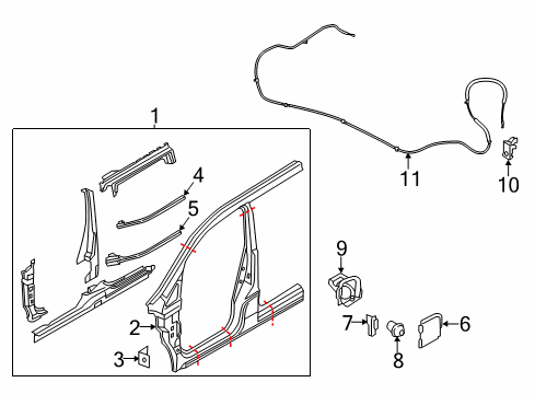 2018 Chevy City Express Housing,Fuel Tank Filler Pipe Diagram for 19317647