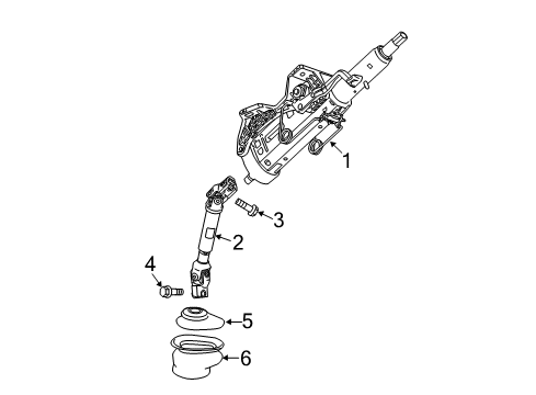 2010 Buick LaCrosse Steering Column, Steering Wheel & Trim Diagram