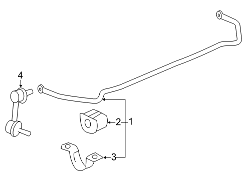 2010 Buick LaCrosse Rear Suspension Components, Lower Control Arm, Upper Control Arm, Stabilizer Bar Diagram