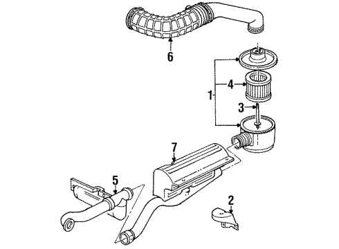 1995 Oldsmobile Cutlass Ciera Air Intake Diagram 1 - Thumbnail