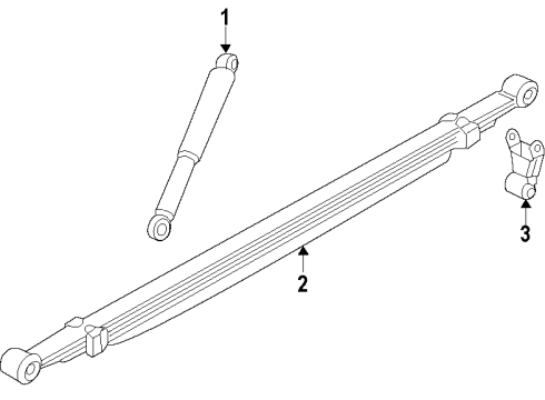 2015 GMC Sierra 1500 Spring Assembly, Rear Leaf Diagram for 23144505