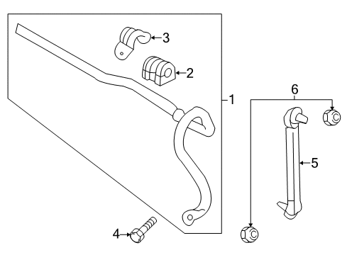 2019 GMC Terrain Stabilizer Bar & Components - Front Diagram