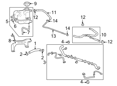 2024 Cadillac CT5 Radiator Hoses Diagram