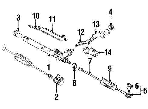 2000 Cadillac Eldorado P/S Pump & Hoses, Steering Gear & Linkage Diagram 2 - Thumbnail