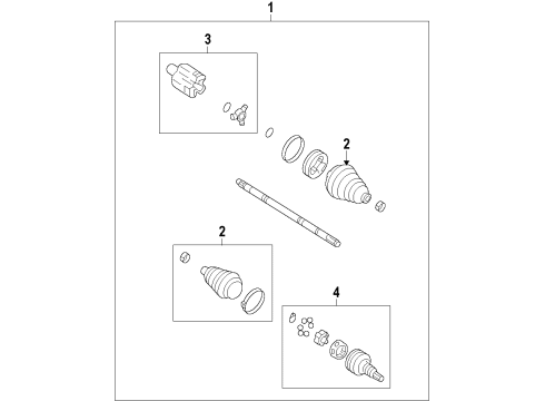 2009 Saturn Aura Front Axle Shafts & Joints, Drive Axles Diagram