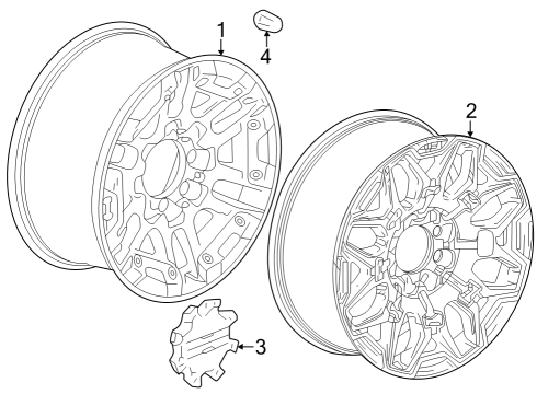 2023 GMC Hummer EV Pickup Wheel Lock and Lug Nut Kit in Black Diagram for 85124437