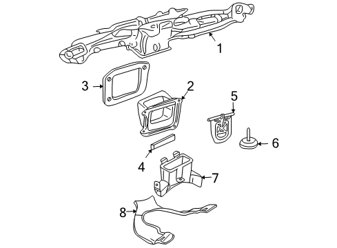 2003 Chevy Blazer Gasket,Blower Diagram for 52457440