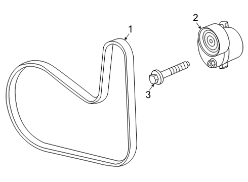 2022 Cadillac CT4 Belts & Pulleys Diagram 1 - Thumbnail