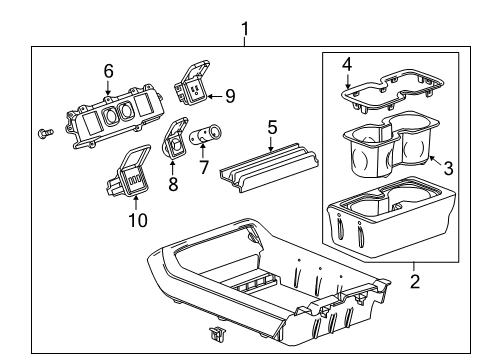 2019 Chevy Silverado 2500 HD Center Console Diagram 4 - Thumbnail