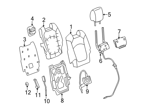 2017 Chevy Traverse Cover Assembly, Rear Seat Back *Saddle Up Diagram for 23147253