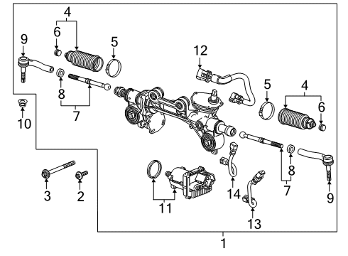 2021 Chevy Silverado 1500 Steering Column & Wheel, Steering Gear & Linkage Diagram 3 - Thumbnail