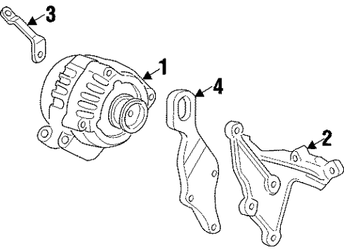 1997 Oldsmobile Cutlass GENERATOR Assembly (Remanufacture) Cs130D/100 12V Diagram for 10463840