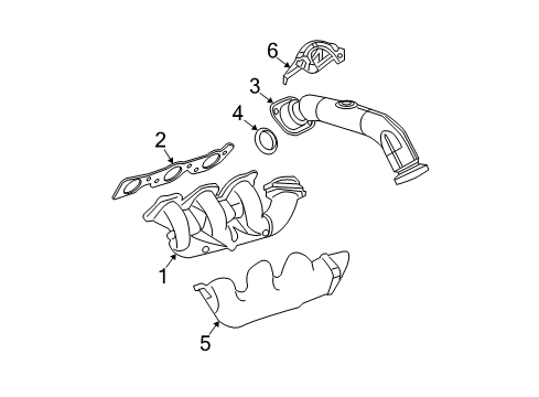 2008 Buick LaCrosse Shield, Exhaust Manifold Heat Diagram for 12603296