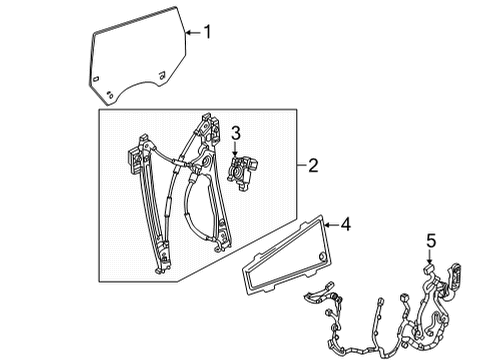 2022 GMC Hummer EV Pickup Harness Assembly, Front S/D Dr Wrg Diagram for 85134009