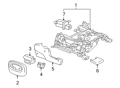 2005 Buick Rainier Cover,Passenger Seat Outer Adjuster Lower Finish *Cashmere Diagram for 89042266