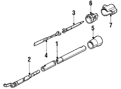 1987 Oldsmobile 98 Steering Column & Wheel Diagram