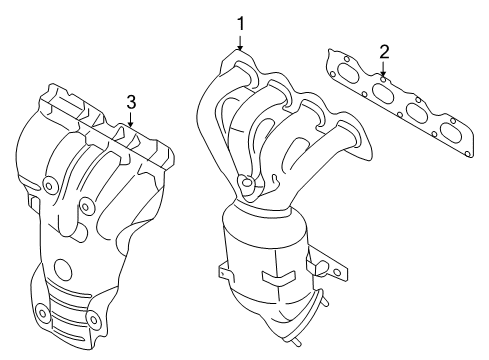 2009 Pontiac G3 Exhaust Manifold Diagram