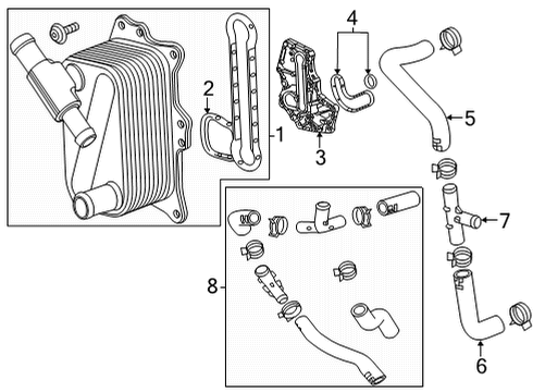 2022 Cadillac Escalade ESV Oil Cooler Diagram