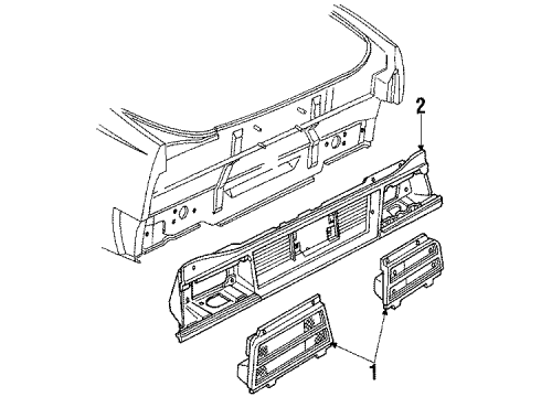 1986 Chevy Cavalier Tail Lamps Diagram 2 - Thumbnail