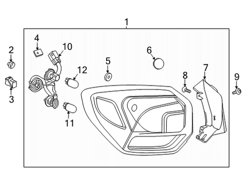 2020 Buick Encore GX Module Assembly, Rear Comb Lp Diagram for 42713199