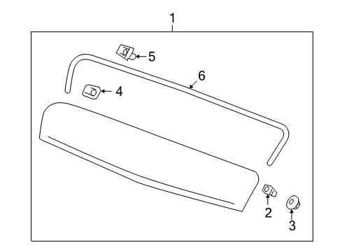 2017 GMC Terrain Exterior Trim - Hood Diagram