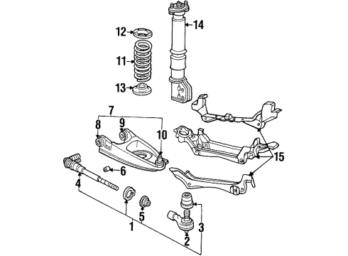 1998 Buick LeSabre Rear Suspension, Control Arm Diagram 1 - Thumbnail