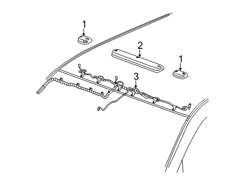 2008 GMC Sierra 3500 HD Roof Lamps Diagram