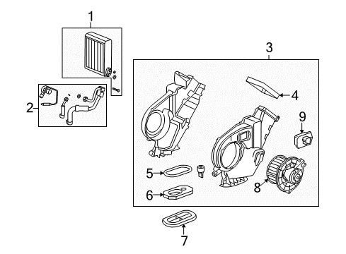 2004 Cadillac SRX Auxiliary Heater & A/C Diagram