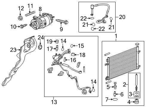 2010 Buick LaCrosse A/C Condenser, Compressor & Lines Diagram