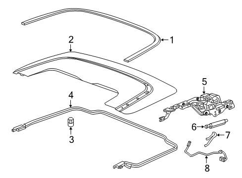 2021 Chevy Camaro Convertible Top Diagram 3 - Thumbnail