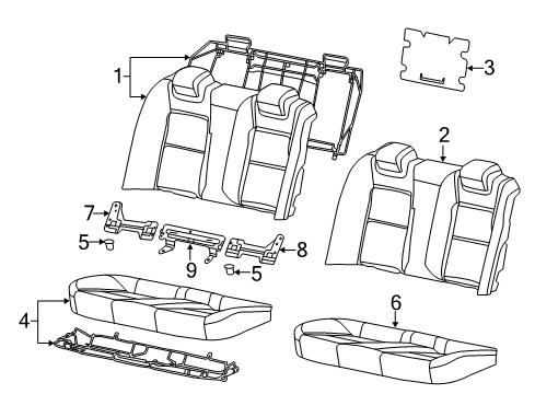 2015 Chevy Caprice Rear Seat Components Diagram