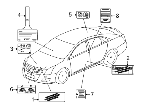 2017 Cadillac XTS Information Labels Diagram