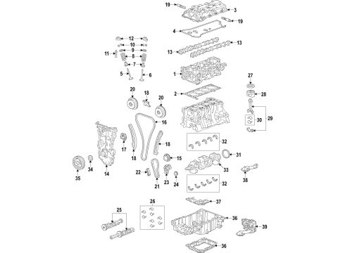 2017 Cadillac CT6 Pan, Lower Oil Diagram for 12676340