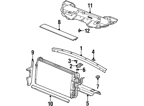 2002 Oldsmobile Aurora Radiator Support Diagram