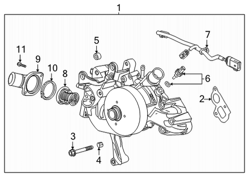 2022 Chevy Silverado 3500 HD Water Pump Diagram 2 - Thumbnail