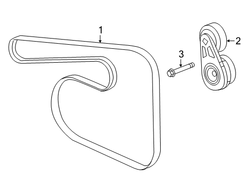 2021 GMC Terrain Belts & Pulleys Diagram