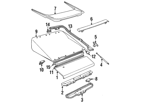 1992 Pontiac Firebird Cylinder Kit, Lift Gate Lock (Uncoded) Diagram for 12507227