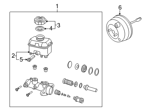 2005 Pontiac GTO Booster,Power Brake(Vacuum) Diagram for 92171294