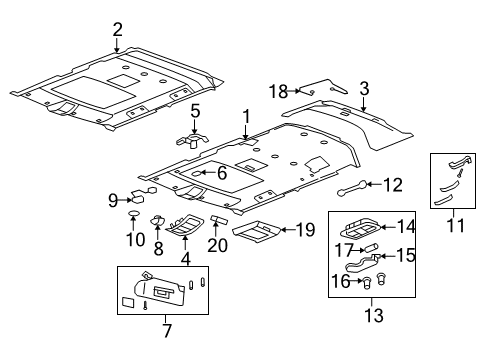 2008 Hummer H2 Handle Assembly, Asst *Light Opel Gray Diagram for 15797110