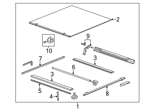 2011 Chevy Silverado 1500 Rear Compartment Lid Emblem Diagram for 25972313