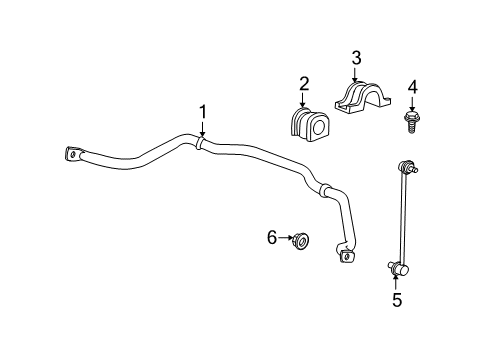 2014 Chevy Traverse Stabilizer Bar & Components - Front Diagram