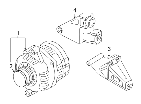 2010 Chevy Aveo Engine Electrical GENERATOR Diagram for 96991181